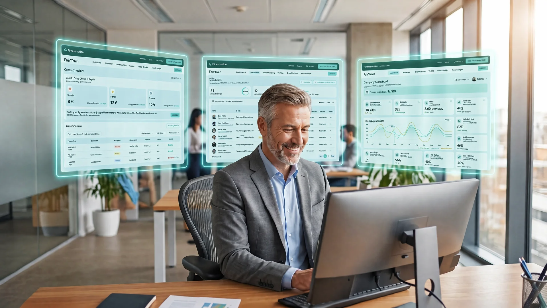 Aufgeräumtes Dashboard mit organisierten Gesundheitsdaten