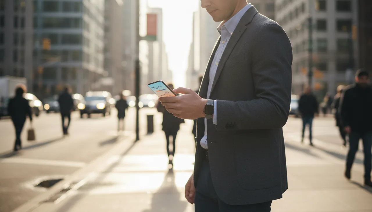 Person wearing Cue wristband receiving contextual coaching notification