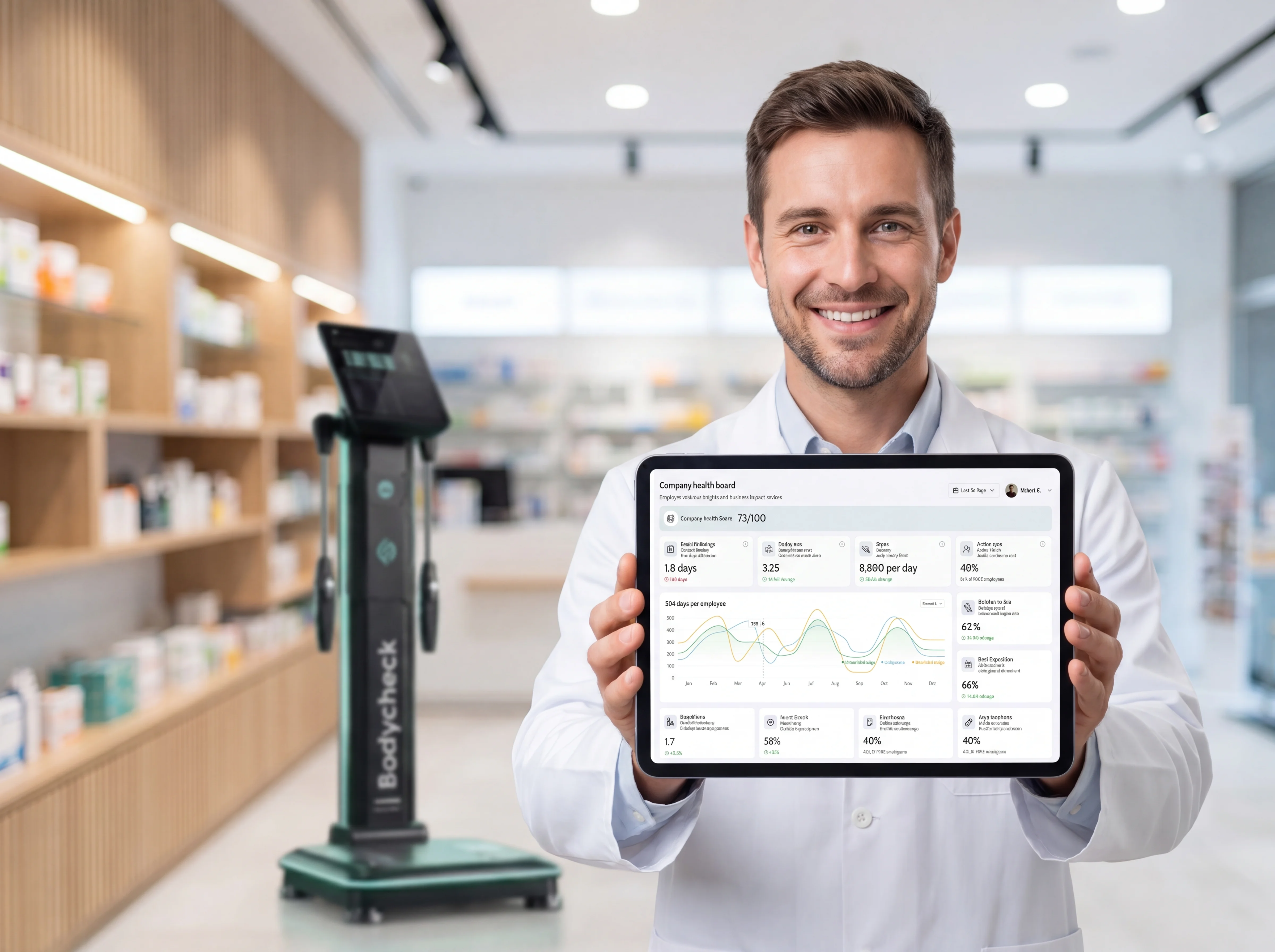 Apothekenteam im Gesundheitszentrum mit CARE-Programm