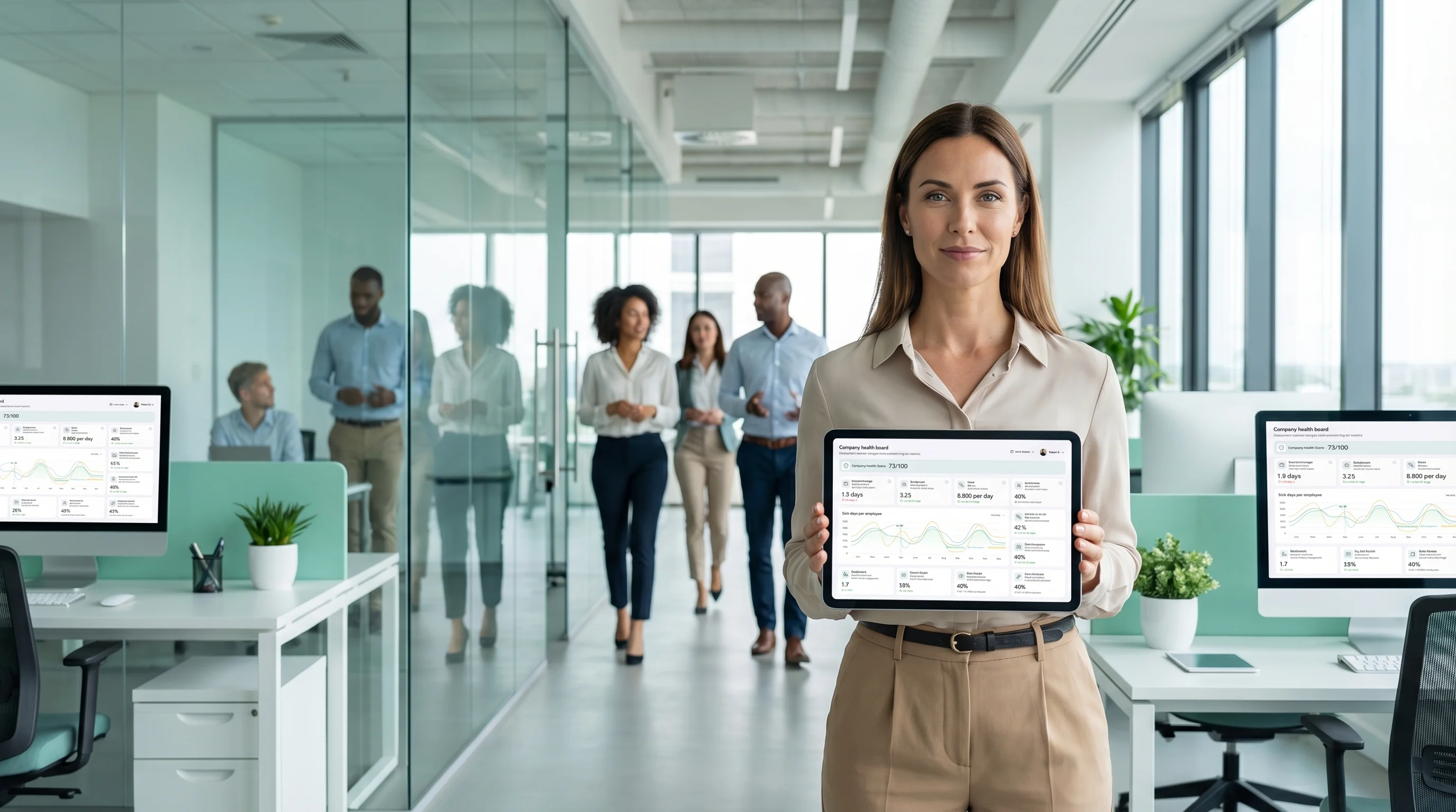 Modernes Open-Plan-Büro mit diversen Mitarbeitenden